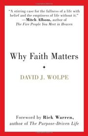 Cover of Why Faith Matters by David J. Wolpe