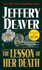 Front cover of The lesson of her death by Jeffery Deaver