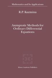 Front cover of Asymptotic Methods for Ordinary Differential Equations by R. P. Kuzmina