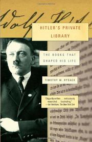 Cover of Hitler's private library by Timothy W. Ryback