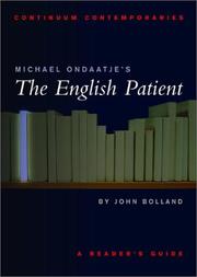 Front cover of Michael Ondaatje's The English patient by John Bolland