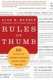 Cover of Rules of thumb by Alan Webber