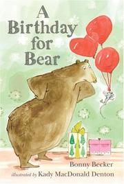 Cover of A birthday for Bear by Bonny Becker