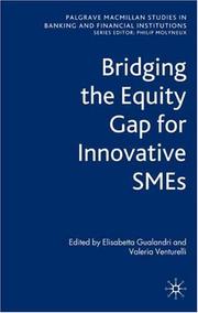 Front cover of Bridging the equity gap for innovative SMEs by Elisabetta Gualandri