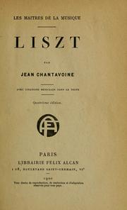 Cover of Liszt by Jean Chantavoine