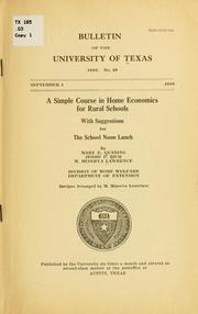 Front cover of A simple course in home economics for rural schools by Mary Edna Gearing