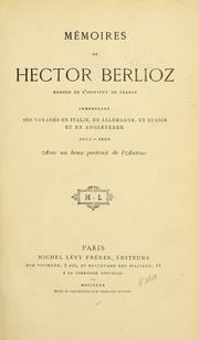 Cover of Mémoires de Hector Berlioz by Hector Berlioz
