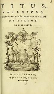 Front cover of Titus by Belloy M. de