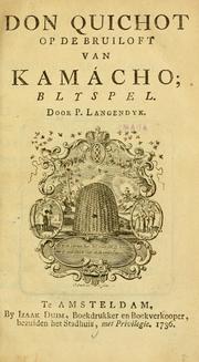 Cover of Don Quichot by Pieter Langendijk