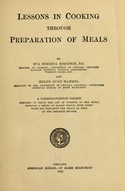 Cover of Lessons in cooking through preparation of meals by Eva Roberta Robinson