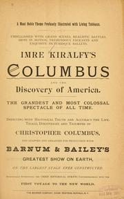 Front cover of Imre Kiralfy's Columbus and the discovery of America ... by Imre Kiralfy