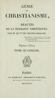 Cover of Génie du christianisme ; ou Beautés de la religion chretienne by François-René de Chateaubriand