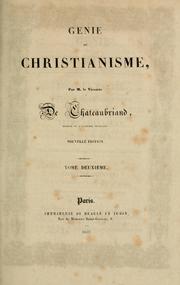 Cover of Genie du christianisme by François-René de Chateaubriand
