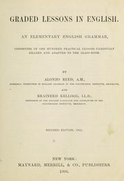 Front cover of Graded lessons in English by Reed, Alonzo