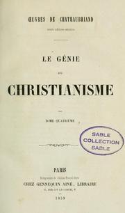 Cover of Le génie du christianisme by François-René de Chateaubriand
