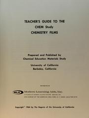 Cover of Teacher's guide to the CHEM Study Chemistry films by Chemical Education Material Study