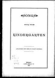 Cover of Songs for the kindergarten by Unknown