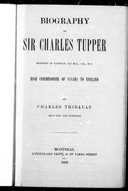 Front cover of Biography of Sir Charles Tupper by Stanislas Drapeau