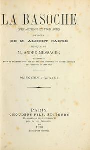Front cover of La Basoche by André Charles Prosper Messager