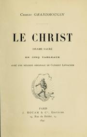 Front cover of Le Christ by Charles Jean Grandmougin