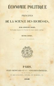 Cover of Économie politique, ou, Principes de la science des richesses by Joseph Droz