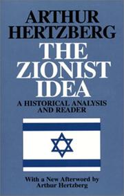 Front cover of The Zionist idea by Arthur Hertzberg