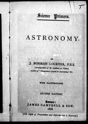 Cover of Astronomy by Unknown
