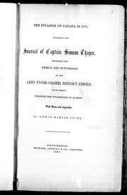 Front cover of The invasion of Canada in 1775 by Edwin Martin Stone