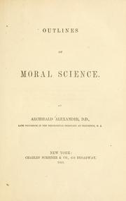 Cover of Outlines of moral science by Archibald Alexander