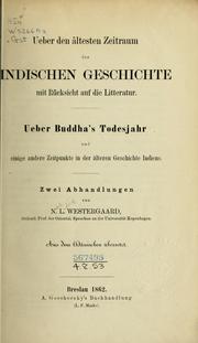 Cover of Ueber den ältesten Zeitraum der indischen Geschichte by N. L. Westergaard