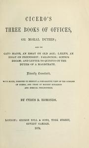Front cover of Cicero's three books of offices by Cicero