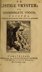 Cover of De listige vryster by Molière