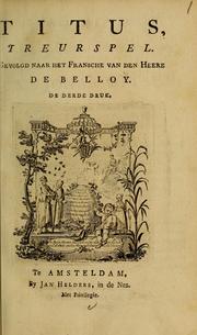 Cover of Titus by Belloy M. de