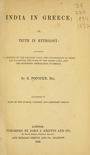 Cover of India in Greece by E. Pococke