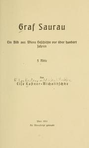 Cover of Graf Saurau by Else Kastner-Michalitschke