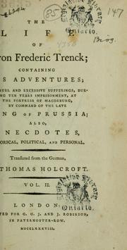 Cover of The life of Baron Frederic Trenck by Friedrich Freiherr von der Trenck