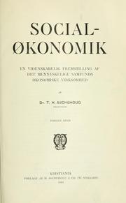 Front cover of Socialokonomik by Torkel Halvorsen Aschehoug