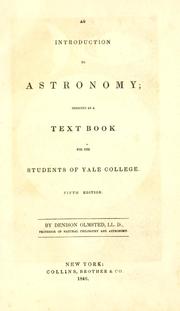 Cover of An introduction to astronomy by Denison Olmsted