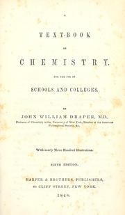 Front cover of A text-book on chemistry by John William Draper