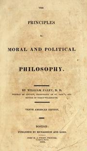 Front cover of The principles of moral and political philosophy by William Paley