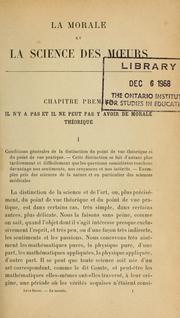 Front cover of La morale et la science des moeurs by Lucien Lévy-Bruhl