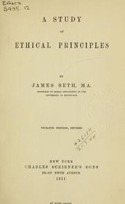 Cover of A study of ethical principles by James Seth