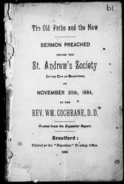 Cover of The old paths and the new by William Cochrane