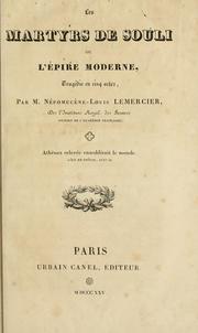 Cover of Les martyrs de Souli by Népomucène-Louis Lemercier