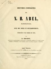 Cover of Oeuvres complètes de N.H. Abel, mathématicien by Niels Henrik Abel