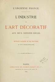 Front cover of L'ancienne France by P. L. Jacob