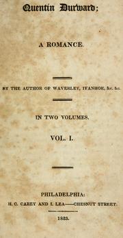 Front cover of Quentin Durward, or, The fortunate Scotsman by Sir Walter Scott
