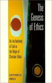 Front cover of The genesis of ethics by Esther D. Reed