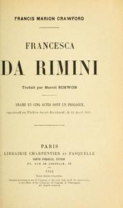 Front cover of Francesca da Rimini by Francis Marion Crawford