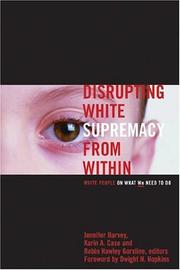 Front cover of Disrupting white supremacy from within by Jennifer Harvey